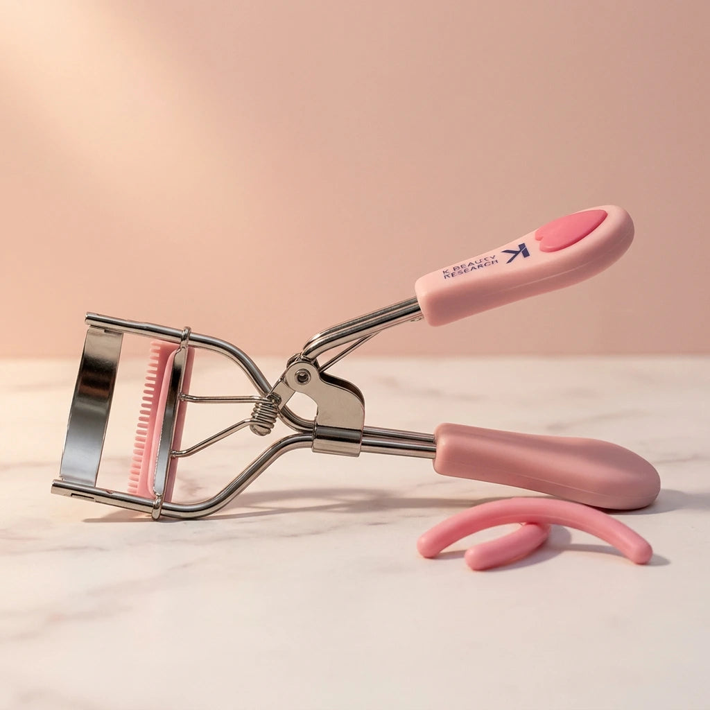 Stainless Steel Eyelash Curler with Built-in Comb Pinch Pain-Free